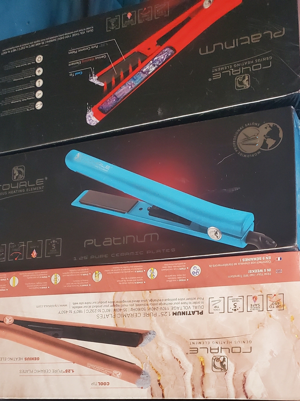 Buyer's Choice Of Color Ceramic Flat Iron - Bright Blue, RED or PINK STRAIGHTENE